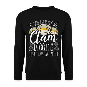 Paillage Laissez-moi tranquille Déchirure Creuseur de palourdes - Sweat-shirt Unisexe - noir - Devant - Alina (178cm) & Michal (187cm)