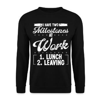 Funny Humor for Men Co Worker Job Sarcasm for Work - Unisex Pullover - Schwarz - Vorne - Alina (178cm) & Michal (187cm)