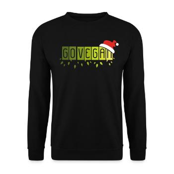 Go Vegan Vegan Vegan Christmas time St. Nicholas - Unisex Sweatshirt - black - Front - Alina (178cm) & Michal (187cm)