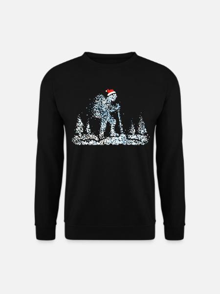 Wandern Outdoor Weihnachtsoutfit Weihnachtsmütze - Unisex Pullover - Schwarz