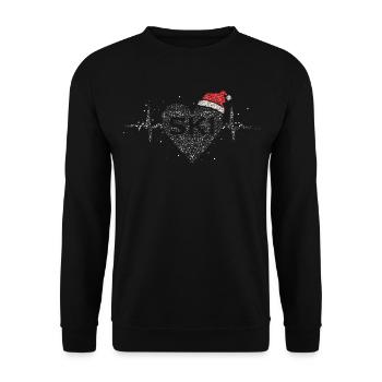 Skieurs Skieurs Sports d’hiver Noël Saint-Nicolas - Sweat-shirt Unisexe - noir - Devant - Alina (178cm) & Michal (187cm)
