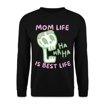 Mère-Maman sarcastique dicton crâne, fête des mères - Sweat-shirt Unisexe - noir - Devant - Alina (178cm) & Michal (187cm)