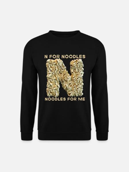 Nudeln, Pasta, lustiger Spruch, Noodles-Quote - Unisex Pullover - Schwarz