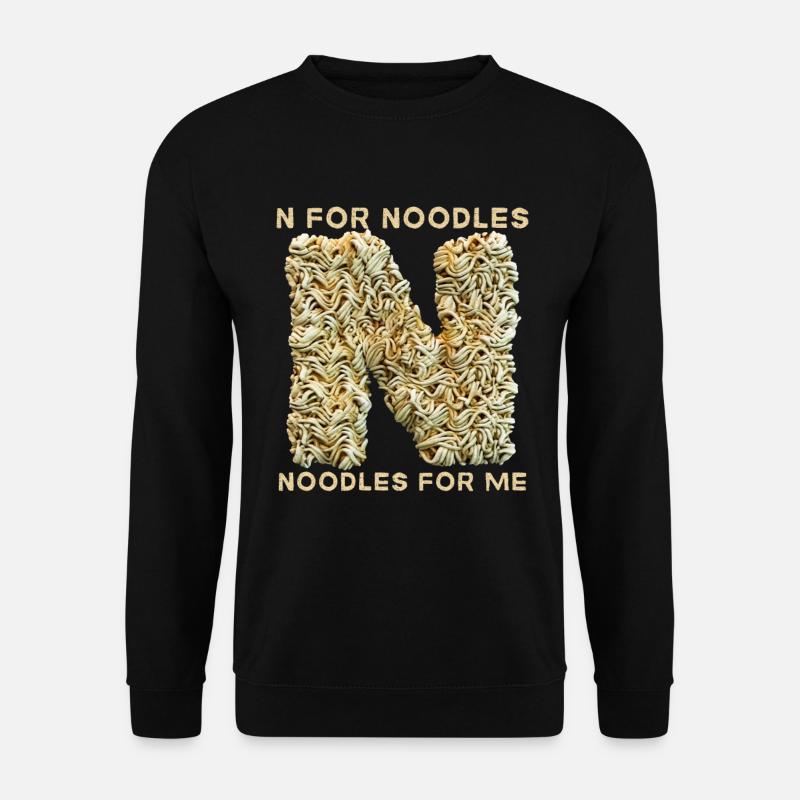 Nudeln, Pasta, lustiger Spruch, Noodles-Quote - Unisex Pullover - Schwarz