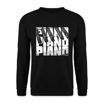 Piano - Unisex Sweatshirt - black - Front - Alina (178cm) & Michal (187cm)