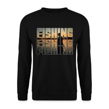 Angling - Unisex Sweatshirt - black - Front - Alina (178cm) & Michal (187cm)
