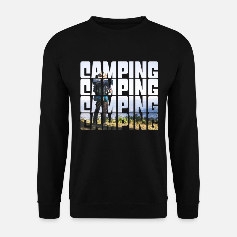 camping - Unisex Pullover - Schwarz
