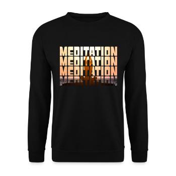 Méditation - Sweat-shirt Unisexe - noir - Devant - Alina (178cm) & Michal (187cm)