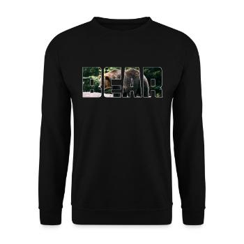 Bear - Unisex Sweatshirt - black - Front - Alina (178cm) & Michal (187cm)