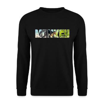 Singe - Sweat-shirt Unisexe - noir - Devant - Alina (178cm) & Michal (187cm)
