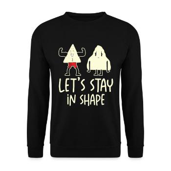 Gym Mignon Motivationnel Géométrique - Sweat-shirt Unisexe - noir - Devant - Alina (178cm) & Michal (187cm)