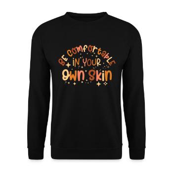 Encouraging Positivity Inspirational Motivator - Unisex Sweatshirt - black - Front - Alina (178cm) & Michal (187cm)