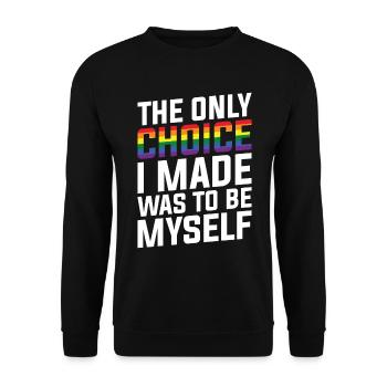 LGBT Human Human Rainbow Gift Idea - Unisex Sweatshirt - black - Front - Alina (178cm) & Michal (187cm)