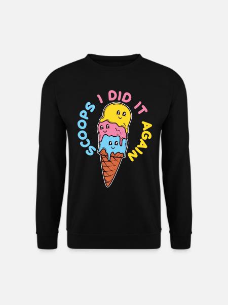 Eiscreme logo Sommer Softeis Geschenkidee - Unisex Pullover - Schwarz