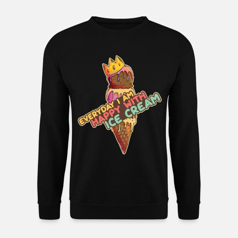 Eiscreme logo Sommer Softeis Geschenkidee - Unisex Pullover - Schwarz