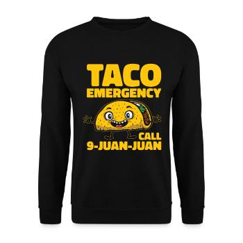 Tacos Taco Mexikanisch Fast Food Geschenk - Unisex Pullover - Schwarz - Vorne - Alina (178cm) & Michal (187cm)