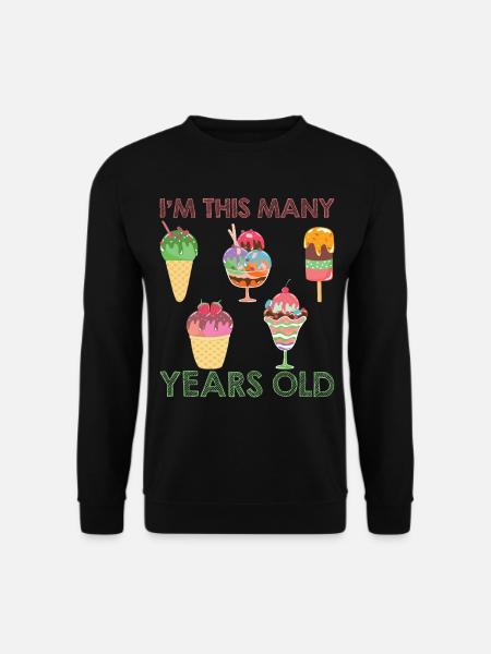 Eiscreme logo Sommer Softeis Geschenkidee - Unisex Pullover - Schwarz