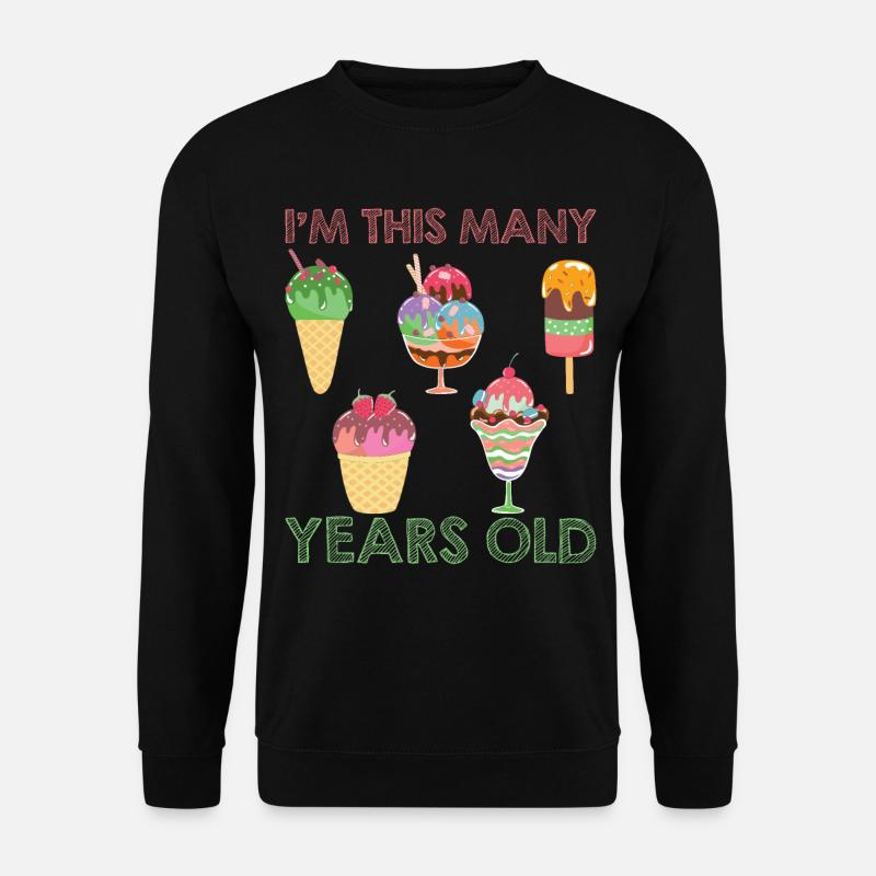 Eiscreme logo Sommer Softeis Geschenkidee - Unisex Pullover - Schwarz
