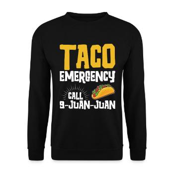 Tacos Taco Mexikanisch Fast Food Geschenk - Unisex Pullover - Schwarz - Vorne - Alina (178cm) & Michal (187cm)