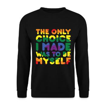 LGBT Human Human Rainbow Gift Idea - Unisex Sweatshirt - black - Front - Alina (178cm) & Michal (187cm)
