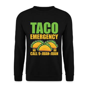 Tacos Taco Mexikanisch Fast Food Geschenk - Unisex Pullover - Schwarz - Vorne - Alina (178cm) & Michal (187cm)