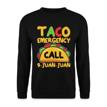Tacos Taco Mexikanisch Fast Food Geschenk - Unisex Pullover - Schwarz - Vorne - Alina (178cm) & Michal (187cm)