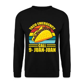 Tacos Taco Mexikanisch Fast Food Geschenk - Unisex Pullover - Schwarz - Vorne - Alina (178cm) & Michal (187cm)