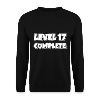Level 17 Complete Birthday Gift 17 Years - Unisex Sweatshirt - black - Front - Alina (178cm) & Michal (187cm)