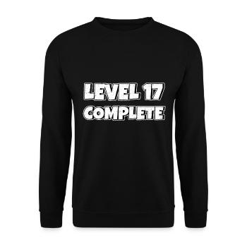 Level 17 Complete Birthday Gift 17 Years - Unisex Sweatshirt - black - Front - Alina (178cm) & Michal (187cm)
