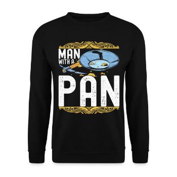 Goldwaschen Goldschürfer - Unisex Pullover - Schwarz - Vorne - Alina (178cm) & Michal (187cm)