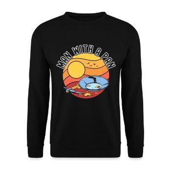 Goldwaschen Goldschürfer - Unisex Pullover - Schwarz - Vorne - Alina (178cm) & Michal (187cm)