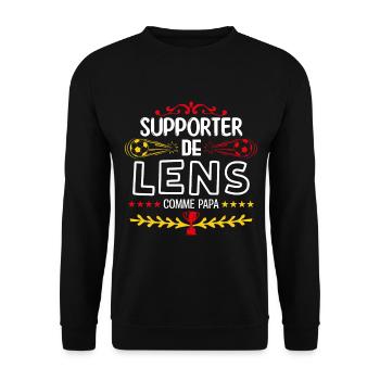 Je Suis Un Supporter De Lens Parfait - Sweat-shirt Unisexe - noir - Devant - Alina (178cm) & Michal (187cm)
