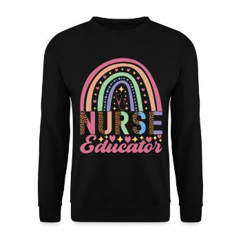 Infirmière soignante - Sweat-shirt Unisexe - noir - Devant - Alina (178cm) & Michal (187cm)