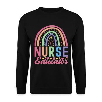 Infirmière soignante - Sweat-shirt Unisexe - noir - Devant - Alina (178cm) & Michal (187cm)