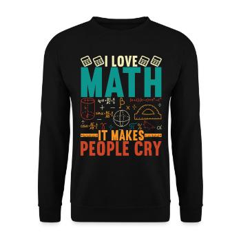 Math Teacher - Unisex Sweatshirt - black - Front - Alina (178cm) & Michal (187cm)