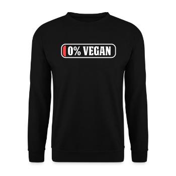 0% Vegan Bbq Butcher Non-veg - Unisex Sweatshirt - black - Front - Alina (178cm) & Michal (187cm)
