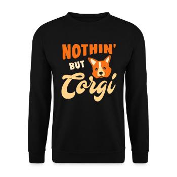 Nothin' But Corgi Dog - Unisex Sweatshirt - black - Front - Alina (178cm) & Michal (187cm)