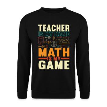 Mathe Mathelehrer - Unisex Pullover - Schwarz - Vorne - Alina (178cm) & Michal (187cm)