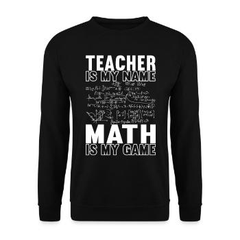 Mathe Mathelehrer - Unisex Pullover - Schwarz - Vorne - Alina (178cm) & Michal (187cm)