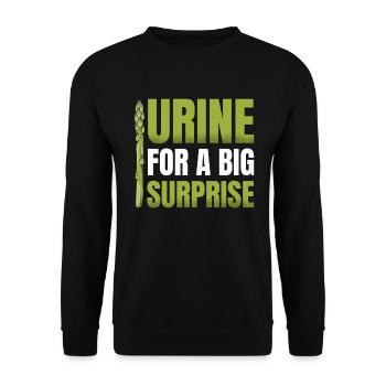 Urin Für Eine Große Überraschung Gemüse Veganer - Unisex Pullover - Schwarz - Vorne - Alina (178cm) & Michal (187cm)