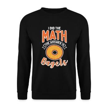 Math Bagel Nerd Bagels Math Teacher - Unisex Sweatshirt - black - Front - Alina (178cm) & Michal (187cm)