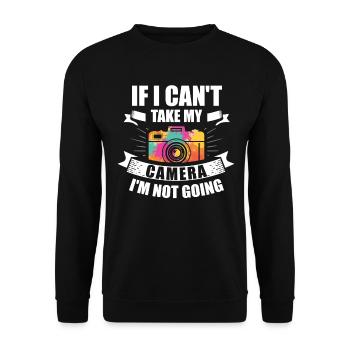 Wenn Ich Meine Kamera Nicht Mitnehmen Kann, Mache - Unisex Pullover - Schwarz - Vorne - Alina (178cm) & Michal (187cm)