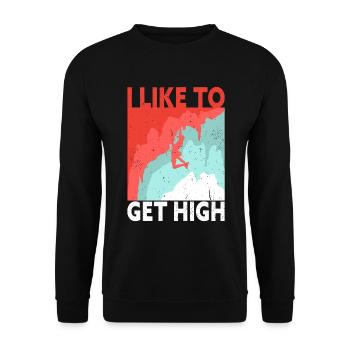 Je veux être un grimpeur de haut niveau - Sweat-shirt Unisexe - noir - Devant - Alina (178cm) & Michal (187cm)