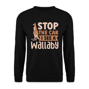 Stoppen Sie Das Auto, Das Ich Ein - Unisex Pullover - Schwarz - Vorne - Alina (178cm) & Michal (187cm)