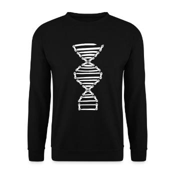 Fahrradkette Dna-diagramm Radfahren - Unisex Pullover - Schwarz - Vorne - Alina (178cm) & Michal (187cm)
