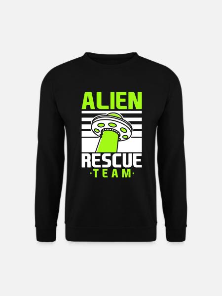 Außerirdisches Rettungsteam Ufo Space - Unisex Pullover - Schwarz