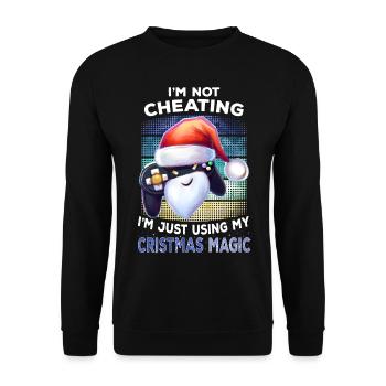 Game Controller Gamer Gamer Christmas Gift - Unisex Sweatshirt - black - Front - Alina (178cm) & Michal (187cm)