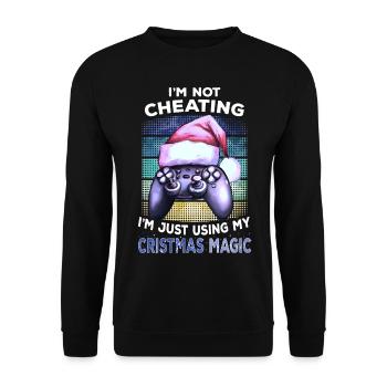 Jeu de Noël Gamer Gamer Cadeau - Sweat-shirt Unisexe - noir - Devant - Alina (178cm) & Michal (187cm)