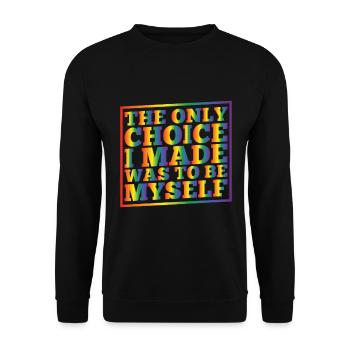 LGBT Human Human Rainbow Gift Idea - Unisex Sweatshirt - black - Front - Alina (178cm) & Michal (187cm)