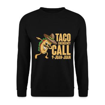 Tacos Taco Mexikanisch Fast Food Geschenk - Unisex Pullover - Schwarz - Vorne - Alina (178cm) & Michal (187cm)